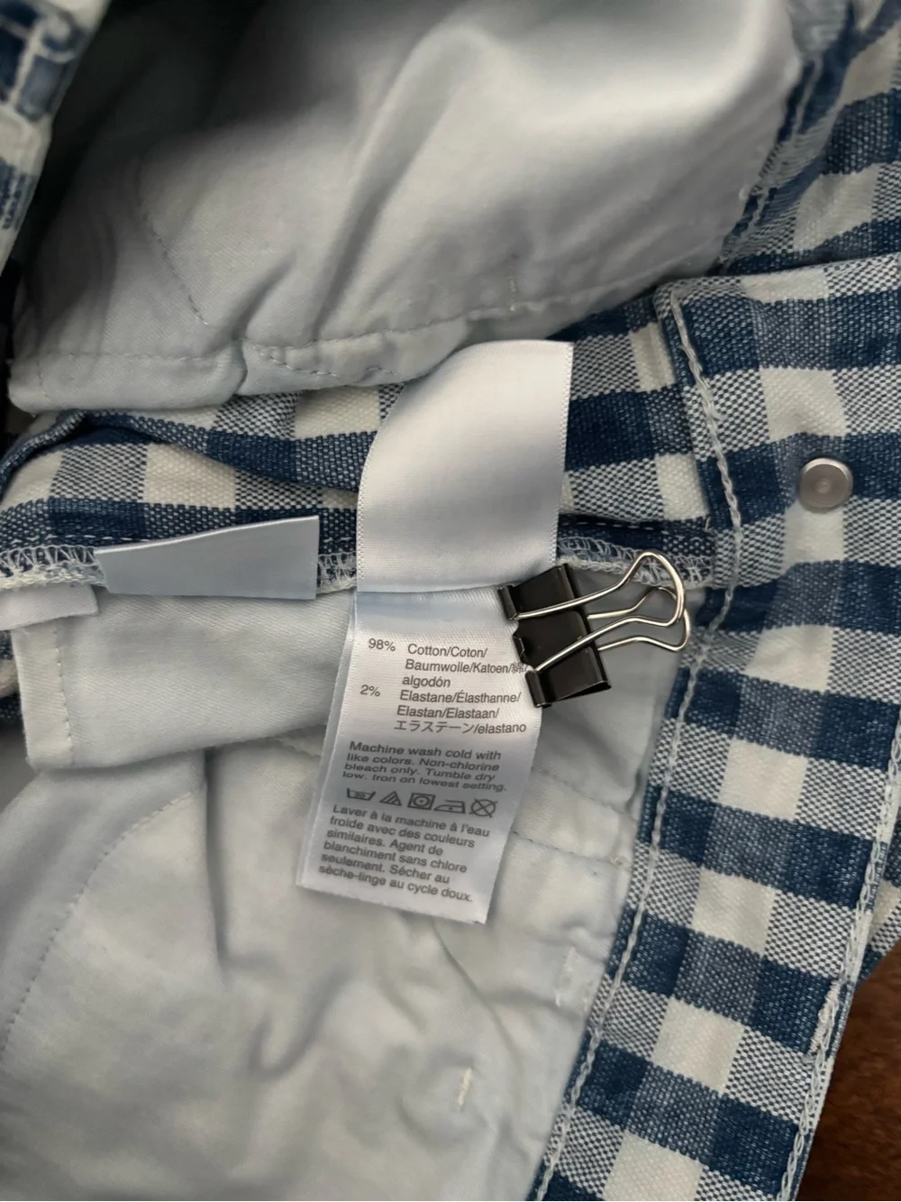 J Crew gingham jeans